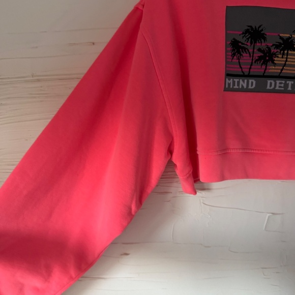 ALEXANDER WANG | Mind Detergent | Cropped Sweatshirt — Hot Pink | Size Large - Picture 9 of 9
